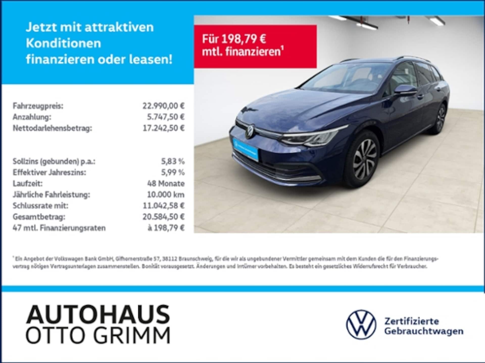 Volkswagen Golf Variant — Volkswagen Golf Variant Golf VIII Variant 1.5 eTSI Active DSG Standh.