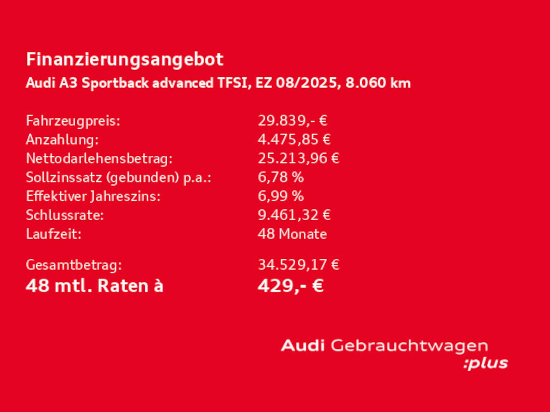 Audi A3 Sportback Advanced