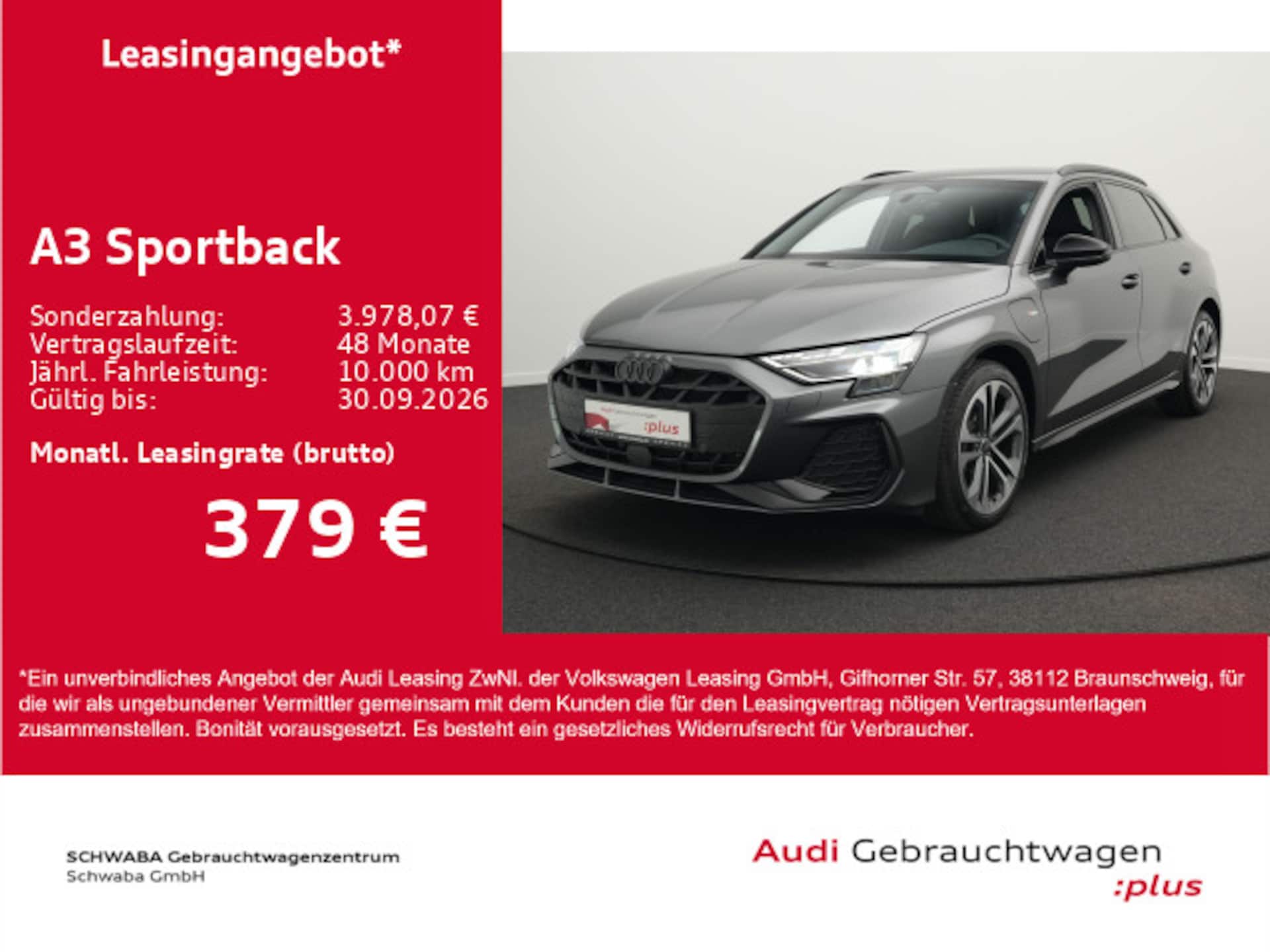 Audi A3 Sportback TFSI e S line