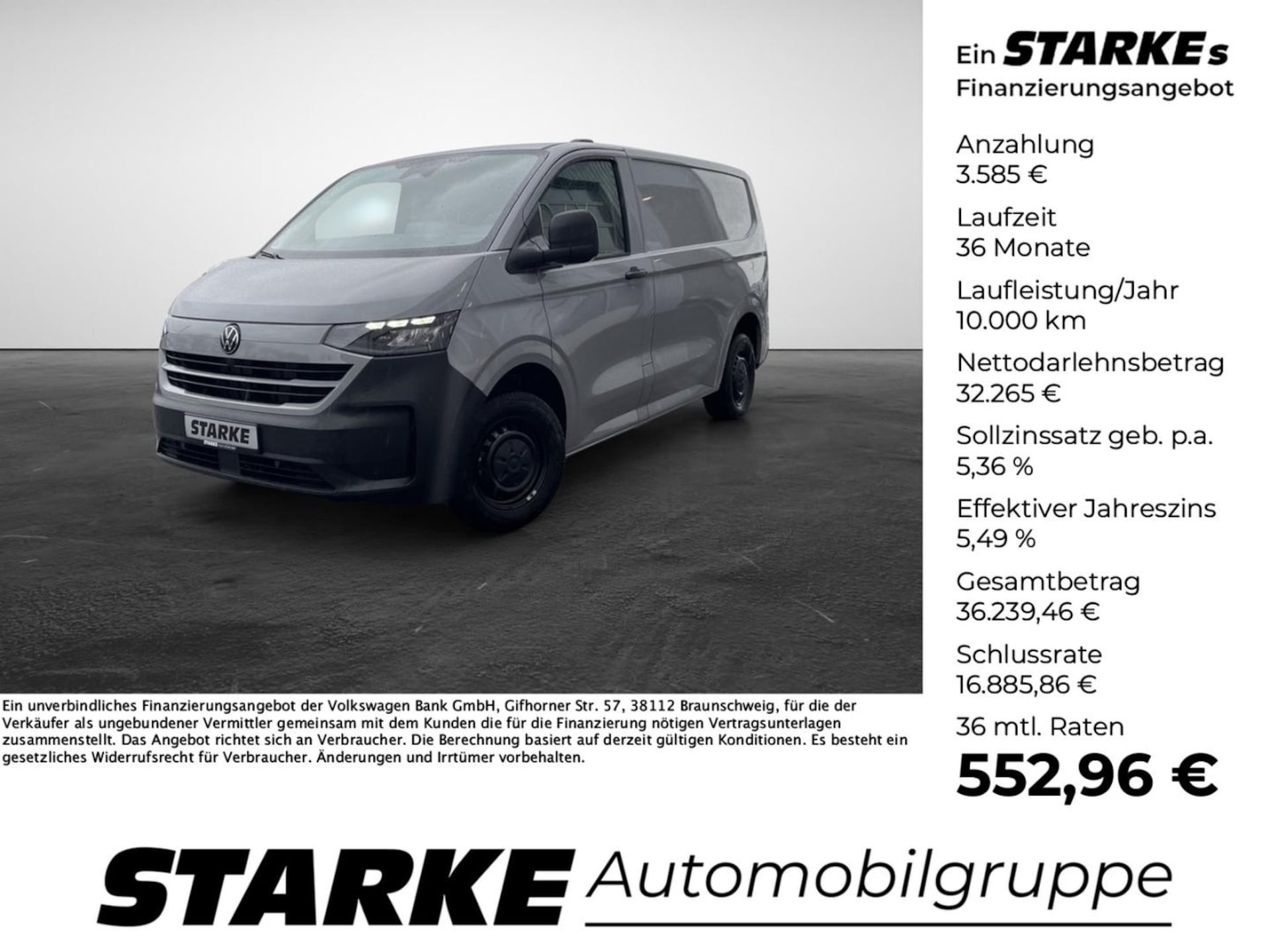 Volkswagen Transporter Kasten kurzer Radstand