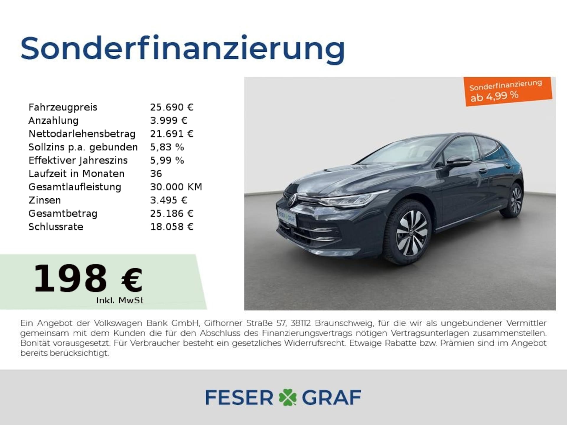 Volkswagen Golf — Volkswagen Golf Golf VIII Goal 1.5 eTSI DSG RFK SHZ LHZ APP ACC