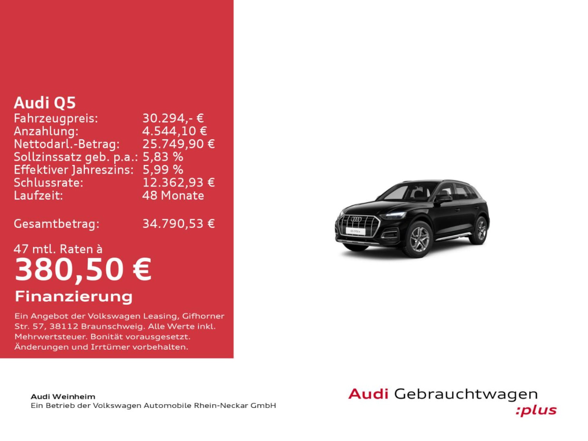 Audi Q5 TFSI e advanced