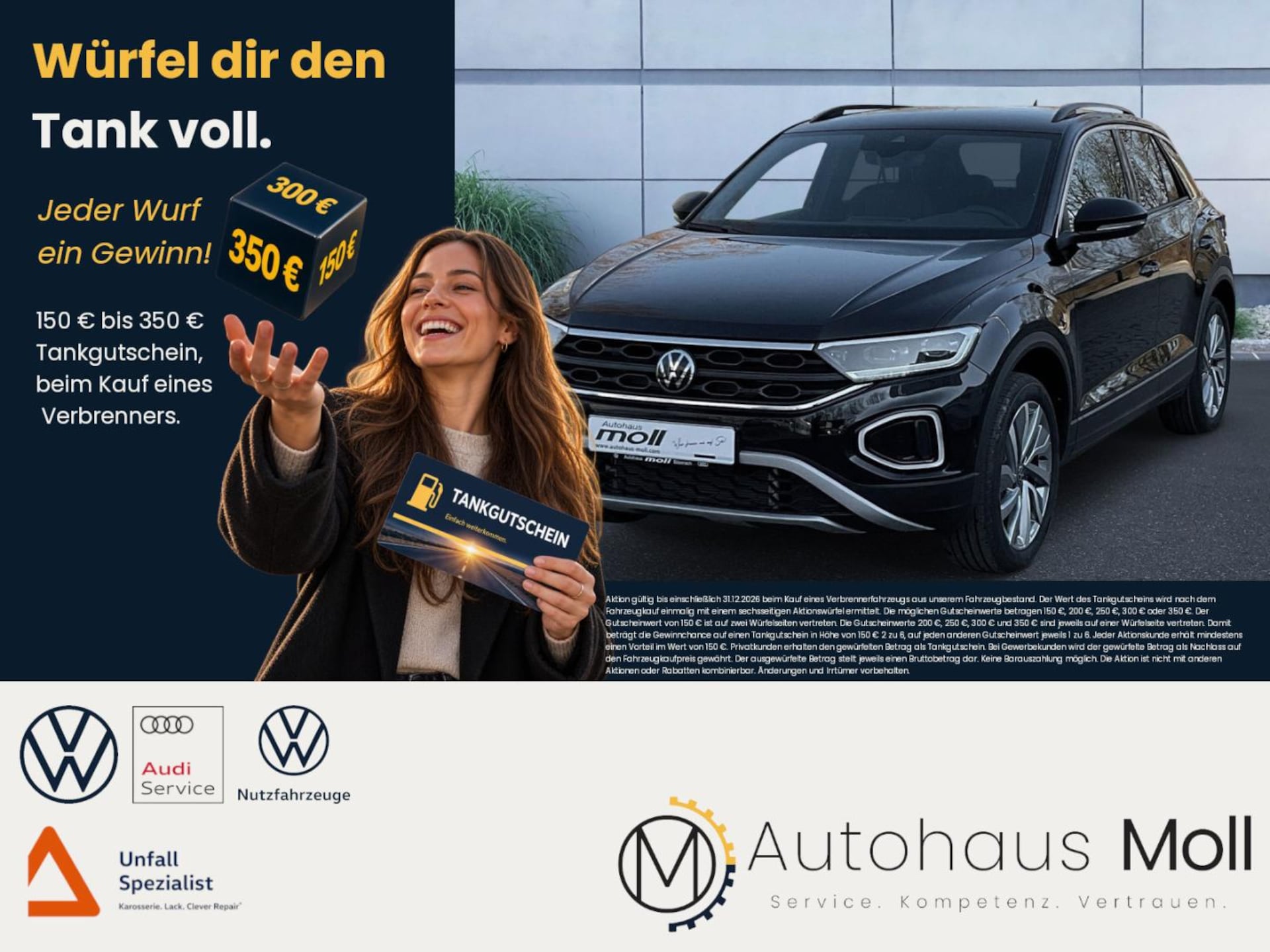 Volkswagen T-Roc — Volkswagen T-Roc T-Roc Goal 2.0 l TDI SCR 110 kW (150 PS) 7-Gang-DSG, Keyless, AHK, Rear View