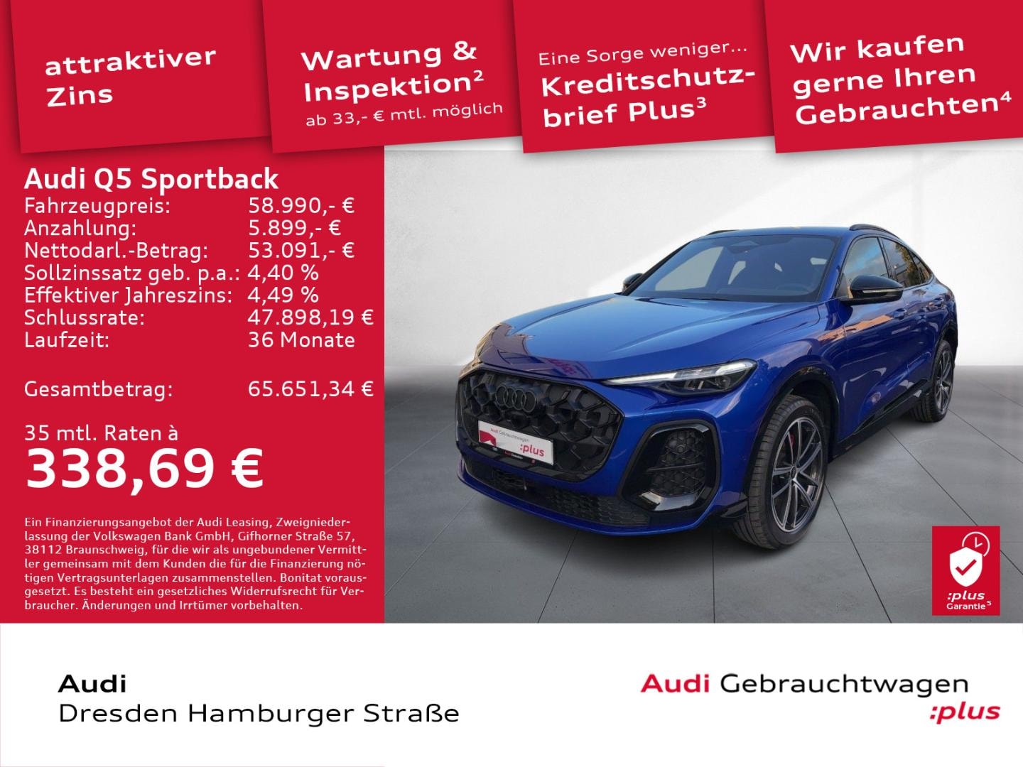 Bild über Audi Q5 Sportback TFSI 150 kW S tronic - für weitere Informationen kontaktieren Sie den Audi Partner