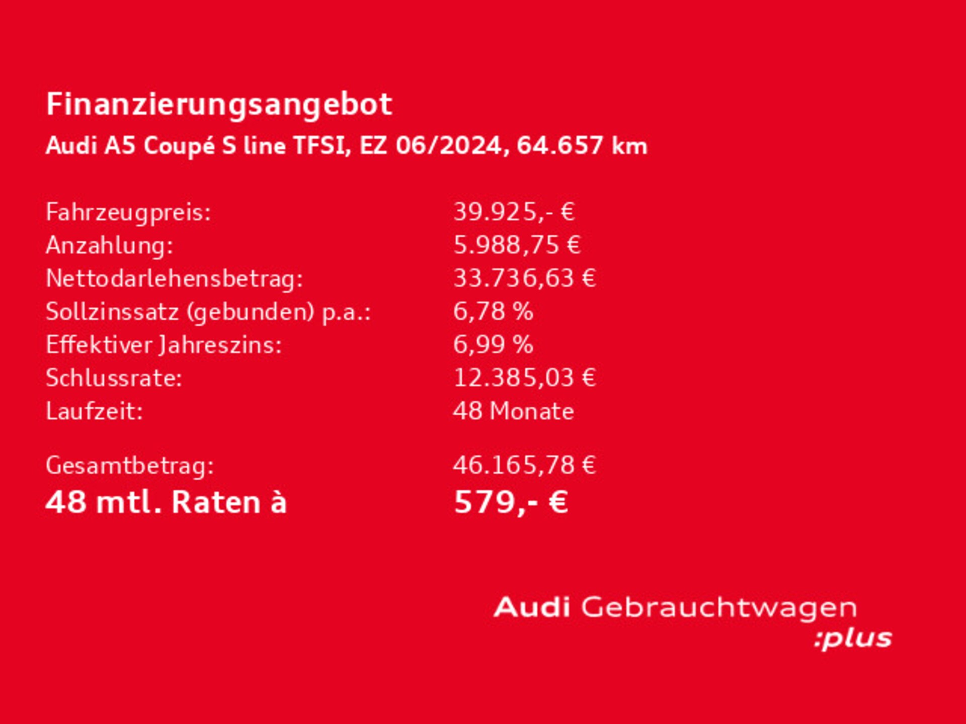 Audi A5 Coupé S line