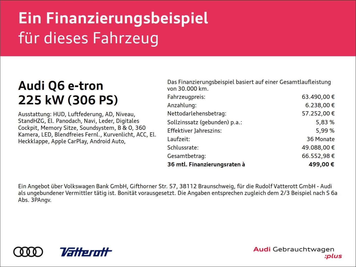 Bild über Audi Q6 Sportback e-tron e-tron performance - für weitere Informationen kontaktieren Sie den Audi Partner