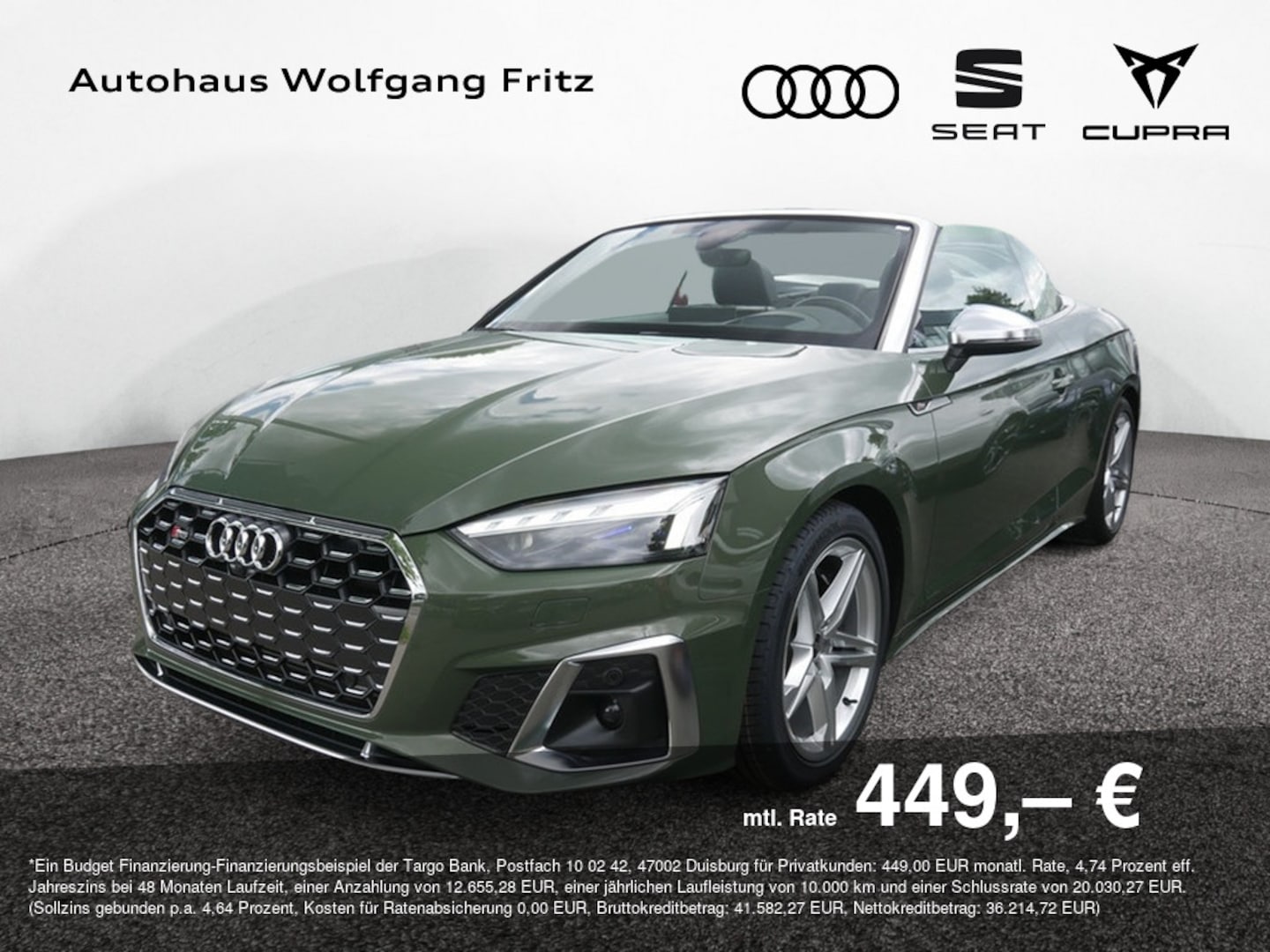 Bild über Audi S5 Cabriolet TFSI quattro tiptronic - für weitere Informationen kontaktieren Sie den Audi Partner