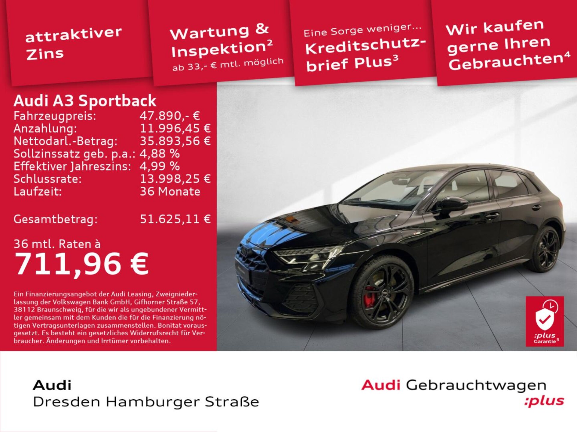 Audi A3 Sportback TFSI e S line