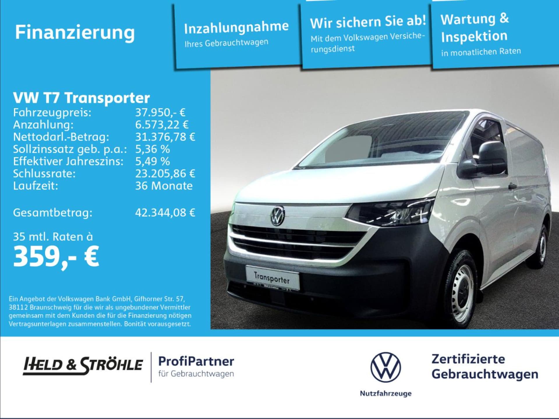 Volkswagen Transporter Kasten kurzer Radstand