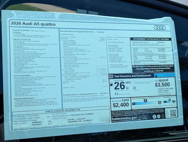 2026 Audi A5 Sedan