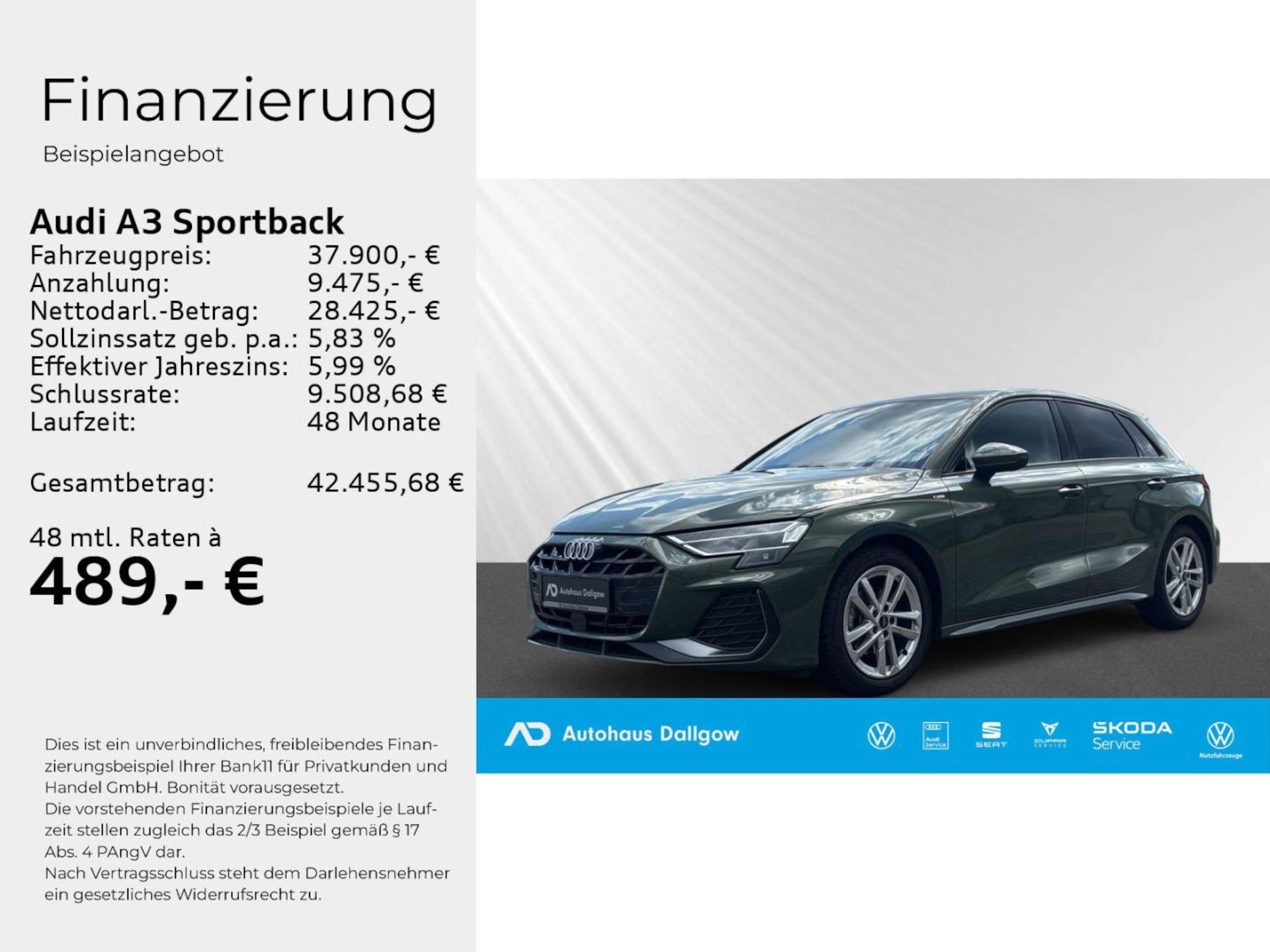 Audi A3 Sportback S line