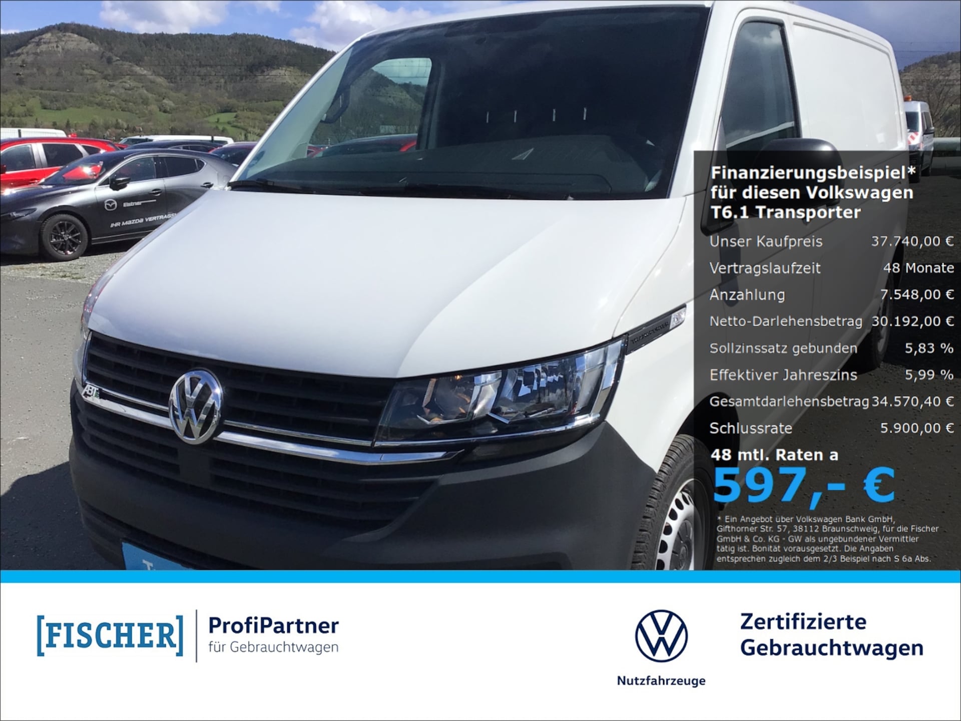 Volkswagen T6.1 Transporter Kasten langer Radstand