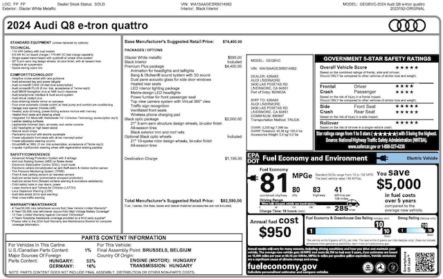 2024 Audi Q8 e-tron