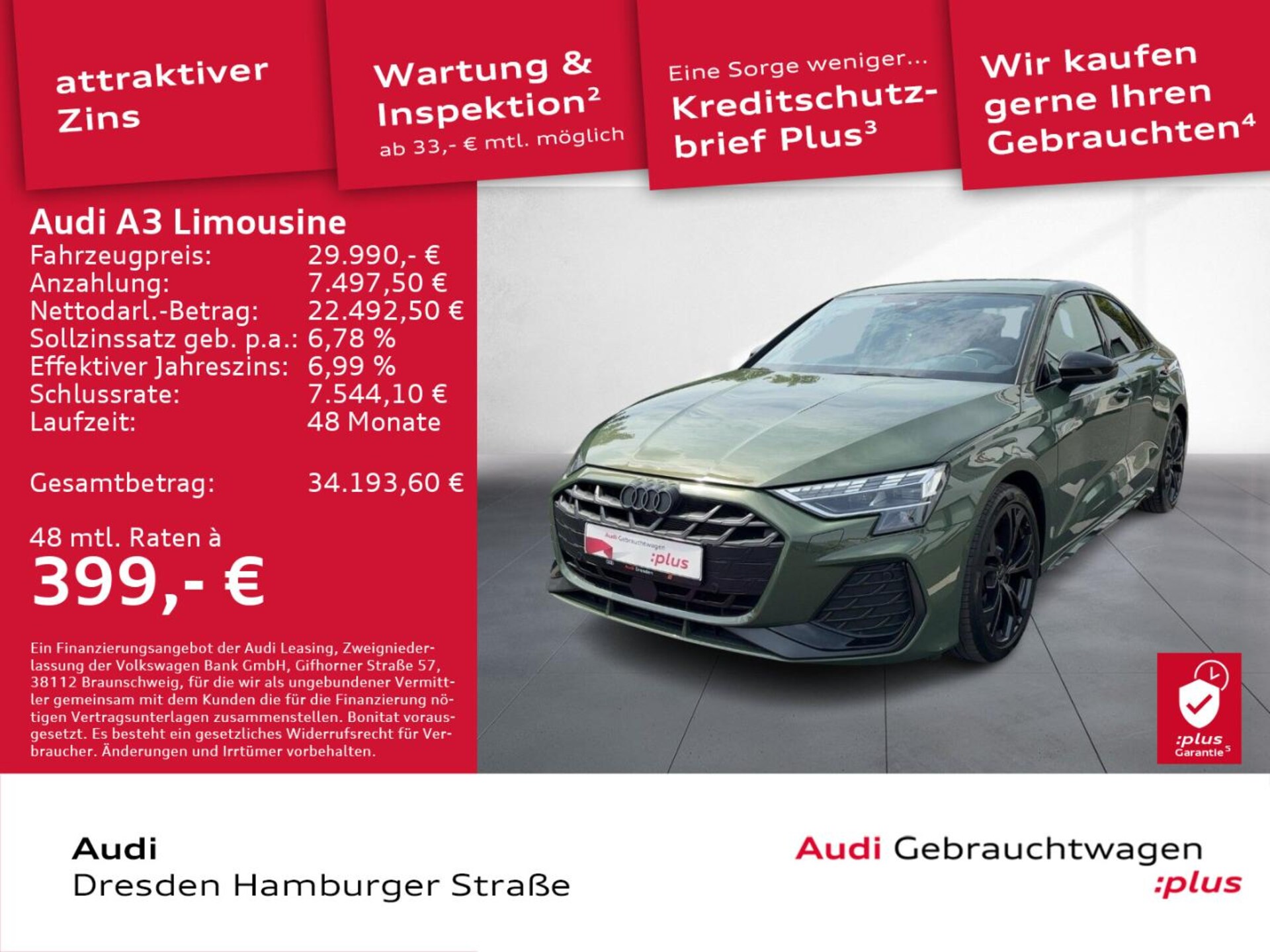 Audi A3 Limousine S line