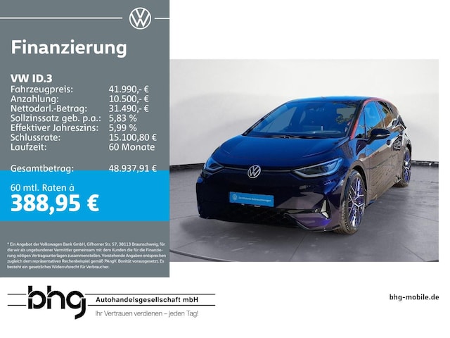 Volkswagen ID.3 GTX FIRE & ICE #HEAD-UP #PANO #HARMAN #KEYLESS (P035769)