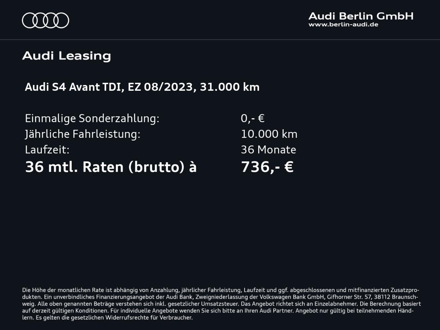 Bild über Audi S4 Avant TDI quattro tiptronic - für weitere Informationen kontaktieren Sie den Audi Partner