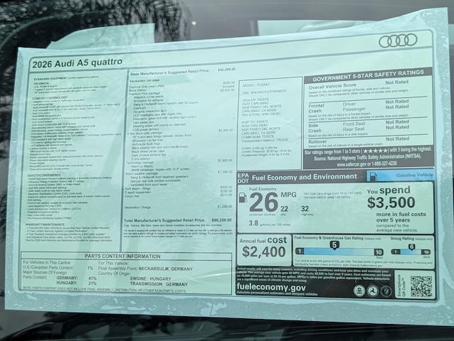 2026 Audi A5 Sedan