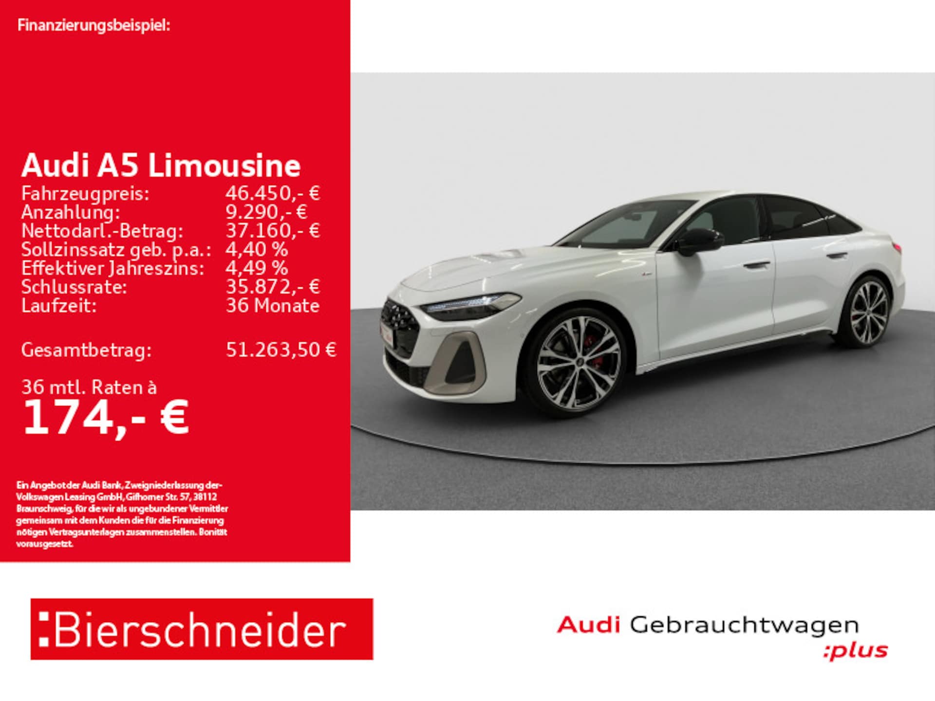 Audi A5 Limousine edition one