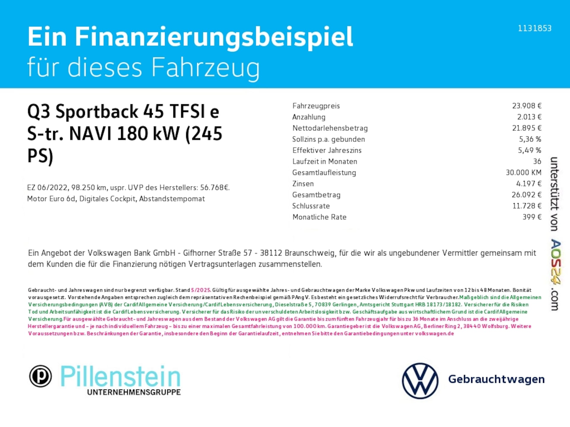 Audi Q3 Sportback TFSI e