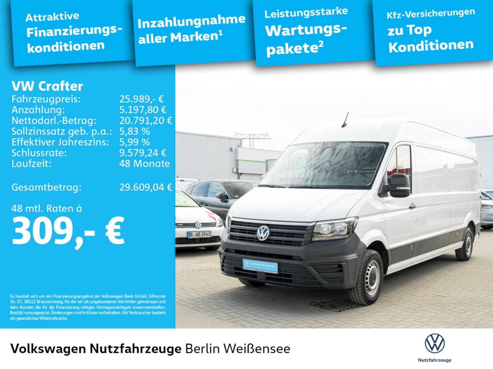 Volkswagen Crafter Kasten langer Radstand
