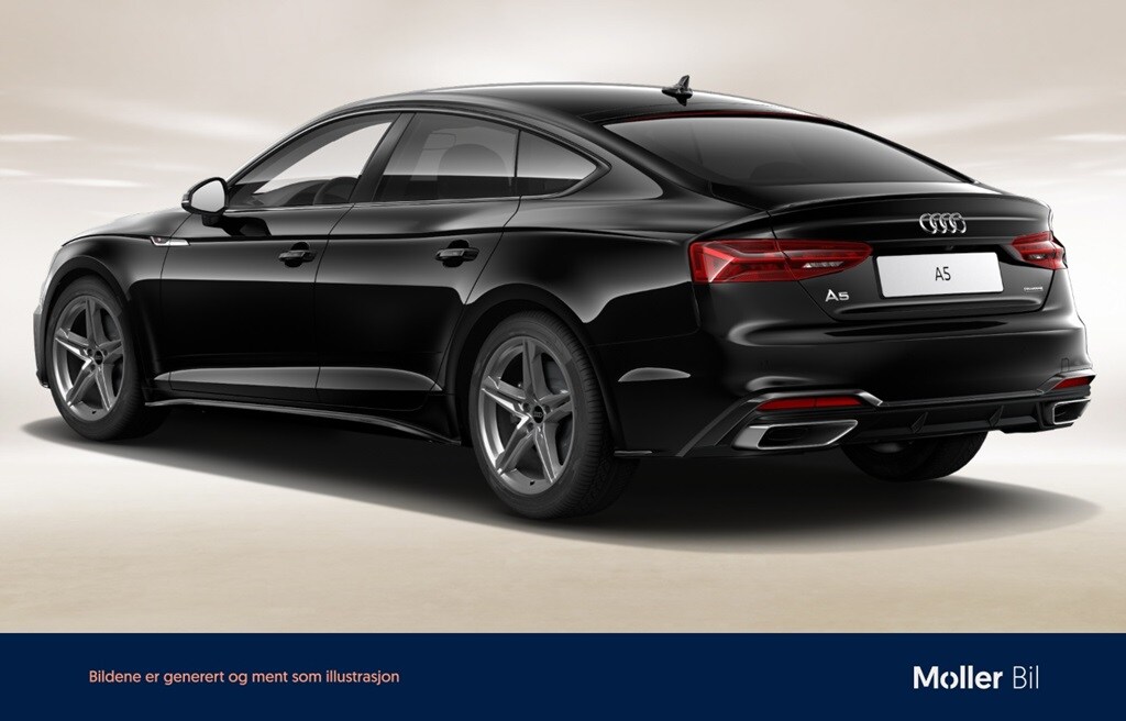 Bild som visar&nbsp;Audi A5 Sportback&nbsp;A5 Sportback 45 TFSI quattro S line 265 hk S tronic - för mer information kontakta din Audi Partner