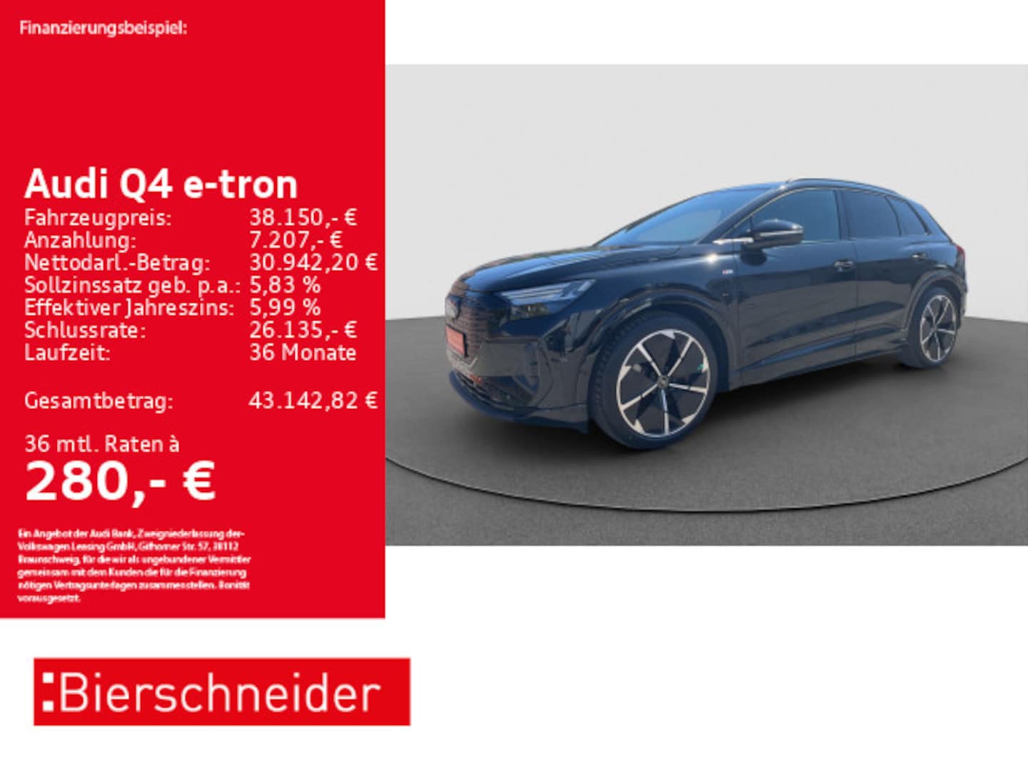 Bild über Audi Q4 e-tron 45 e-tron quattro - für weitere Informationen kontaktieren Sie den Audi Partner