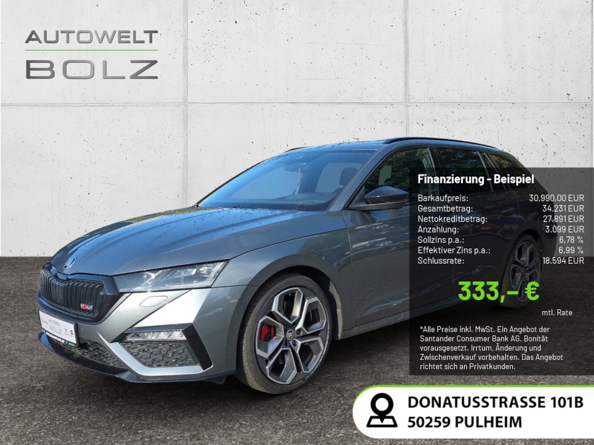 Skoda Octavia Combi — Skoda Octavia Combi Octavia Combi 2.0 TSI RS HUD LED NAVI PANO