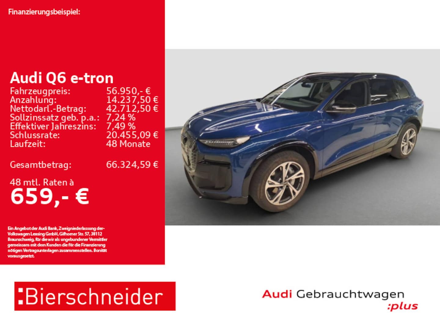 Bild über Audi Q6 SUV e-tron e-tron 185 kW - für weitere Informationen kontaktieren Sie den Audi Partner
