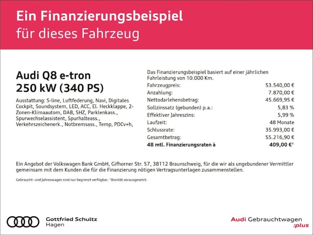 Image about Audi Q8 e-tron S line 50 e-tron quattro