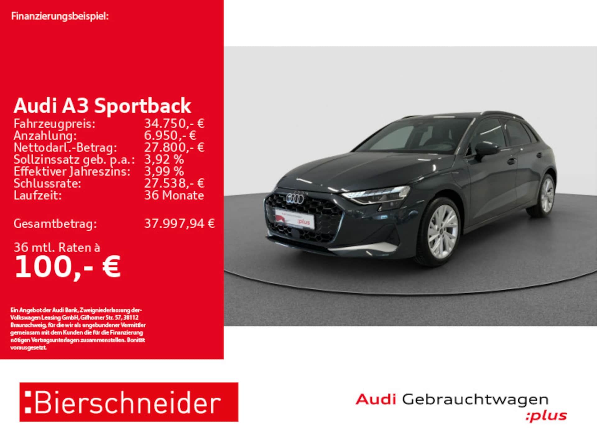 Audi A3 Sportback TFSI e Advanced