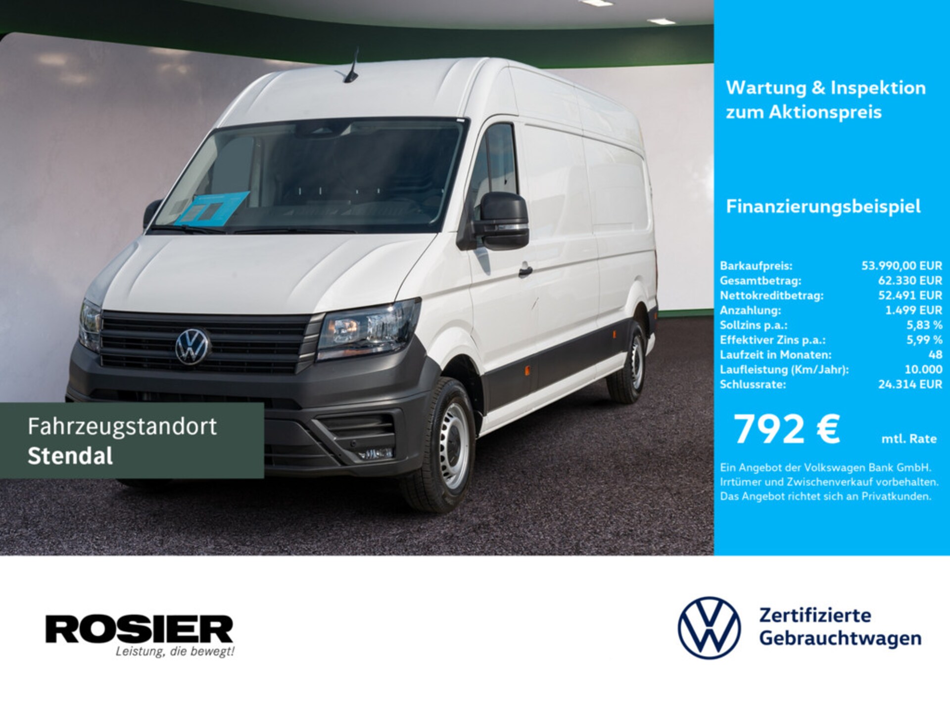 Volkswagen Crafter Kasten langer Radstand