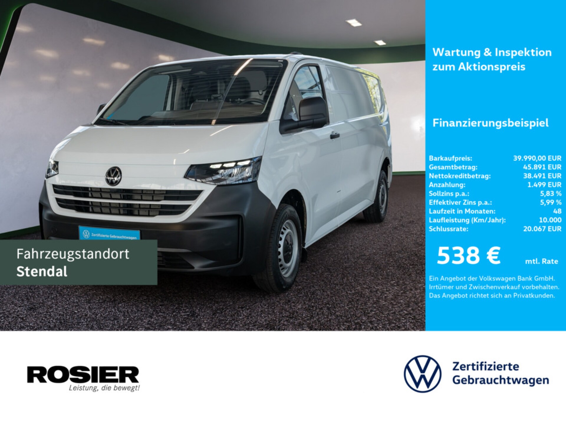 Volkswagen Transporter Kasten langer Radstand