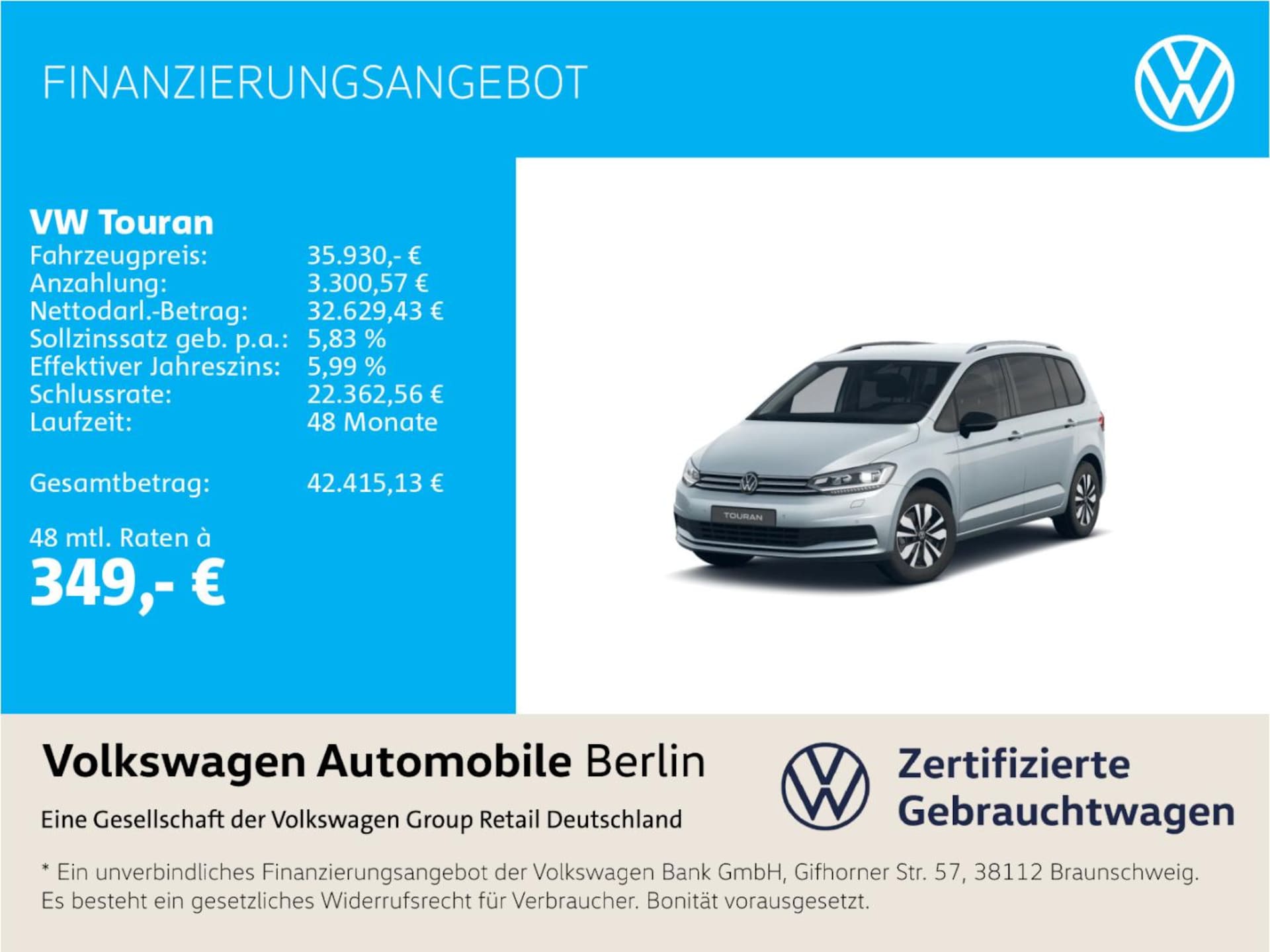 Volkswagen Touran Comfortline