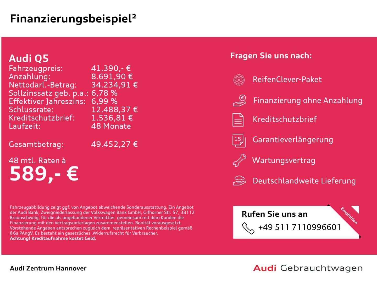 Bild über Audi Q5 40 TDI quattro 150 kW S tronic - für weitere Informationen kontaktieren Sie den Audi Partner