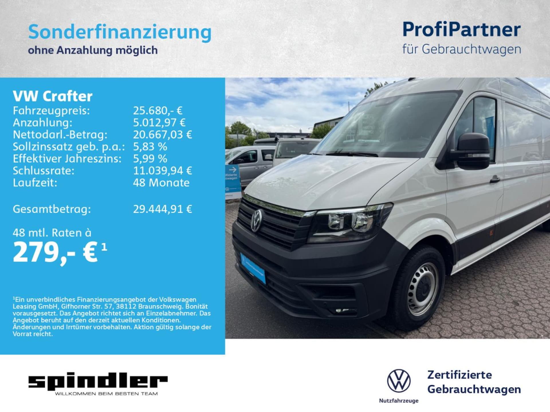 Volkswagen Crafter Kasten langer Radstand