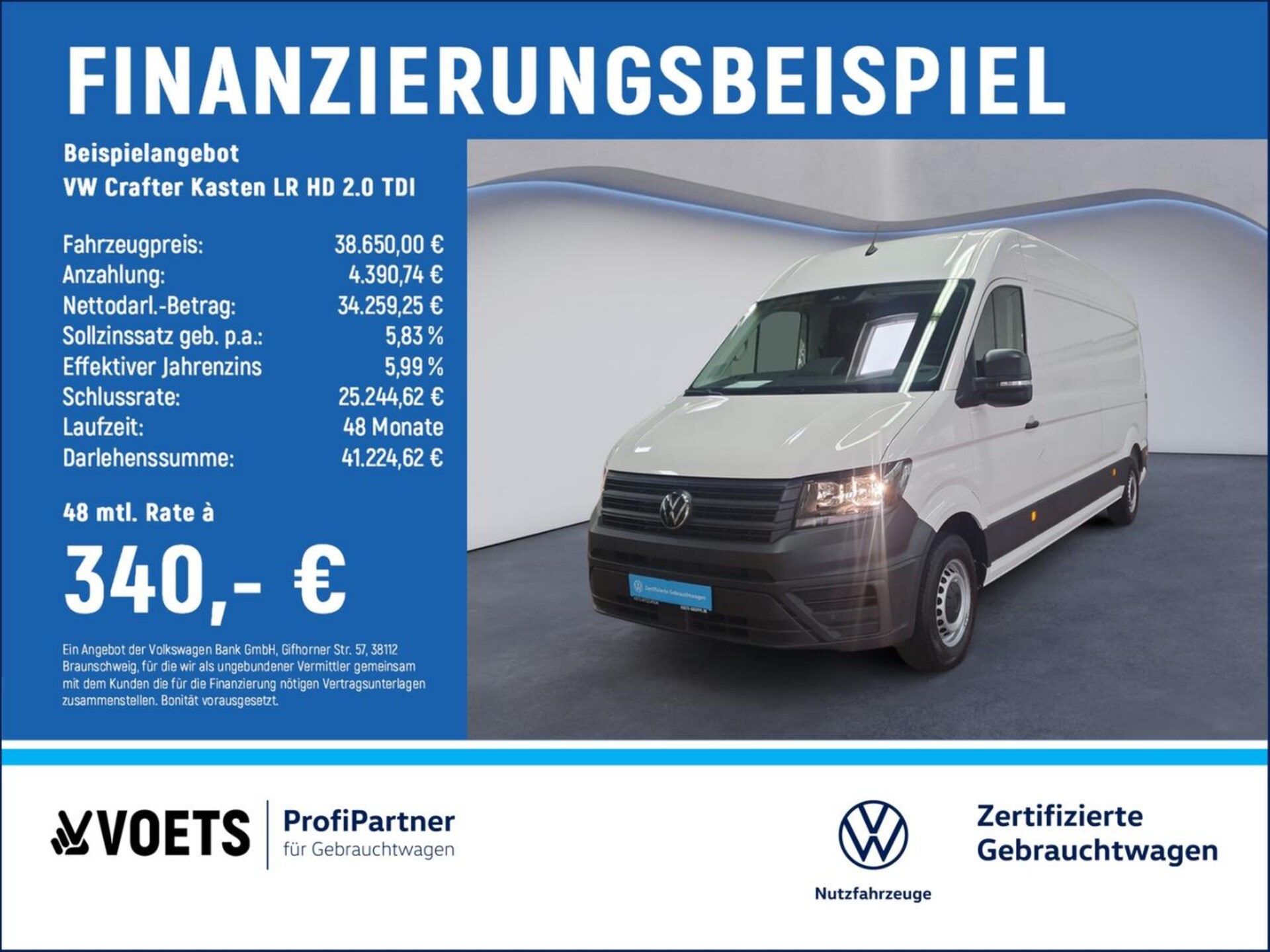 Volkswagen Crafter Kasten langer Radstand