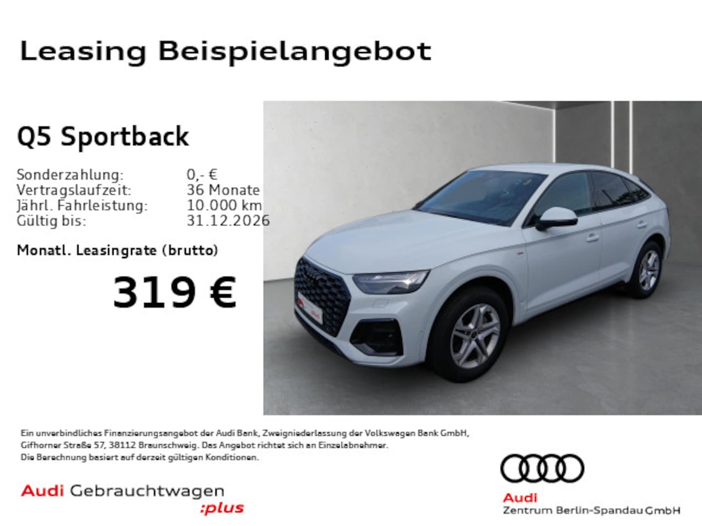 Bild über Audi Q5 Sportback 40 TFSI quattro S tronic - für weitere Informationen kontaktieren Sie den Audi Partner