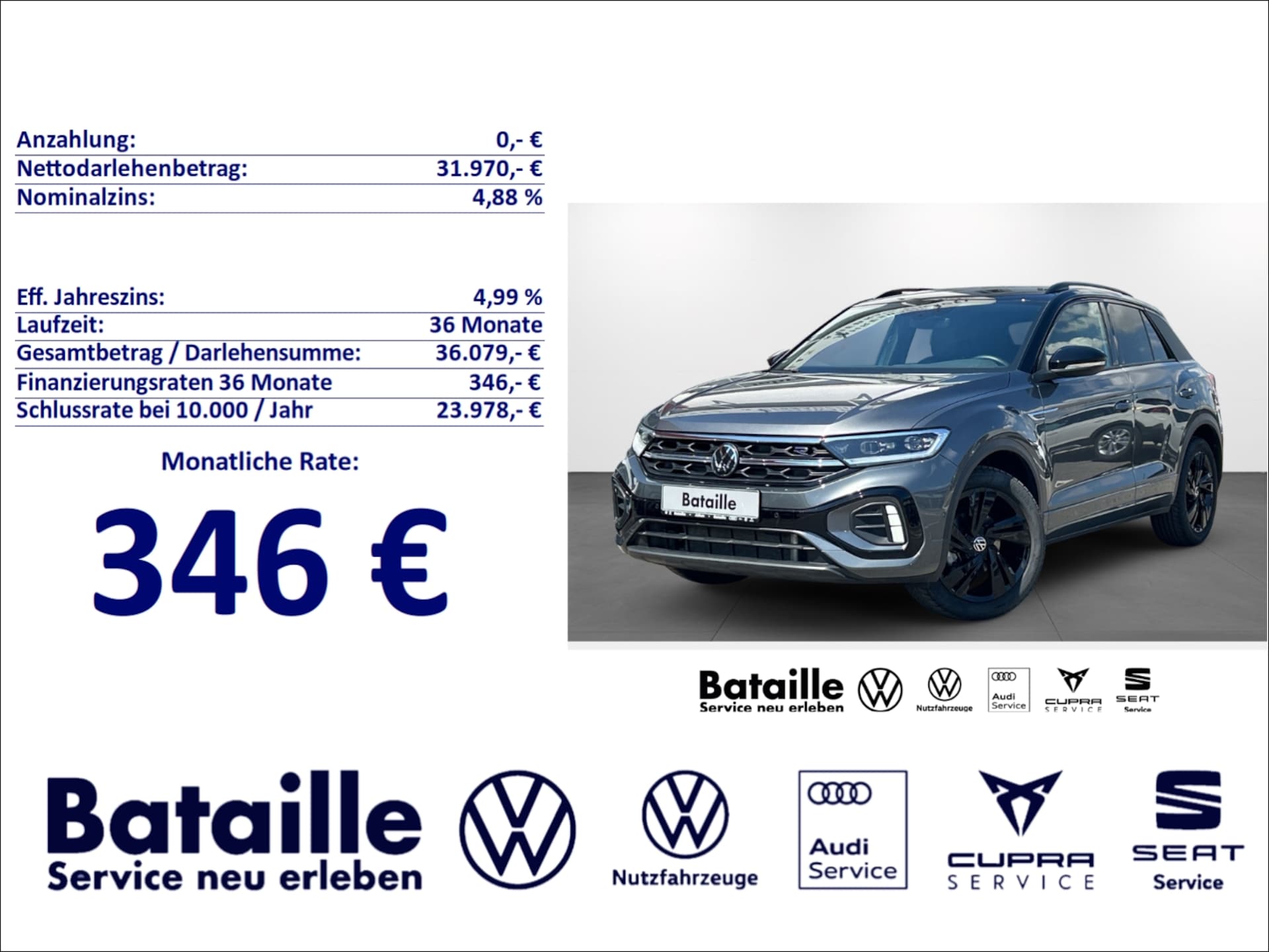 Volkswagen T-Roc — Volkswagen T-Roc 1.5 TSI R-Line AHK Navi El. Heckklappe ACC