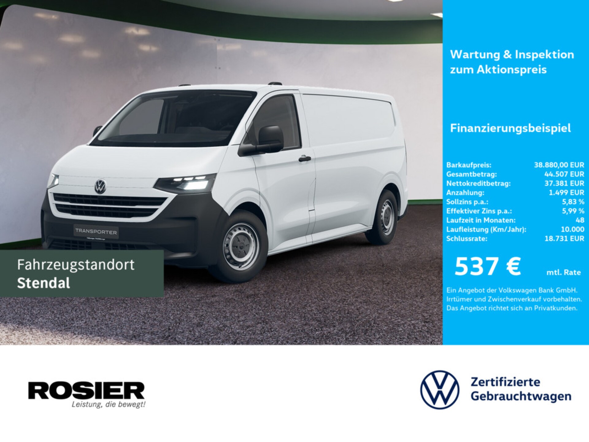 Volkswagen Transporter Kasten langer Radstand
