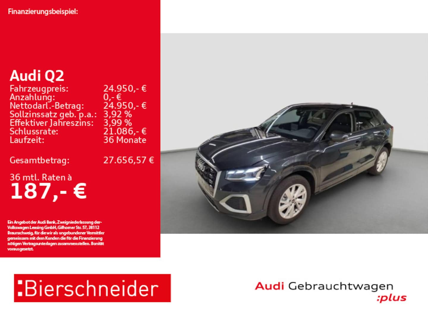 Bild über Audi Q2 advanced 30 TFSI Schaltgetriebe - für weitere Informationen kontaktieren Sie den Audi Partner