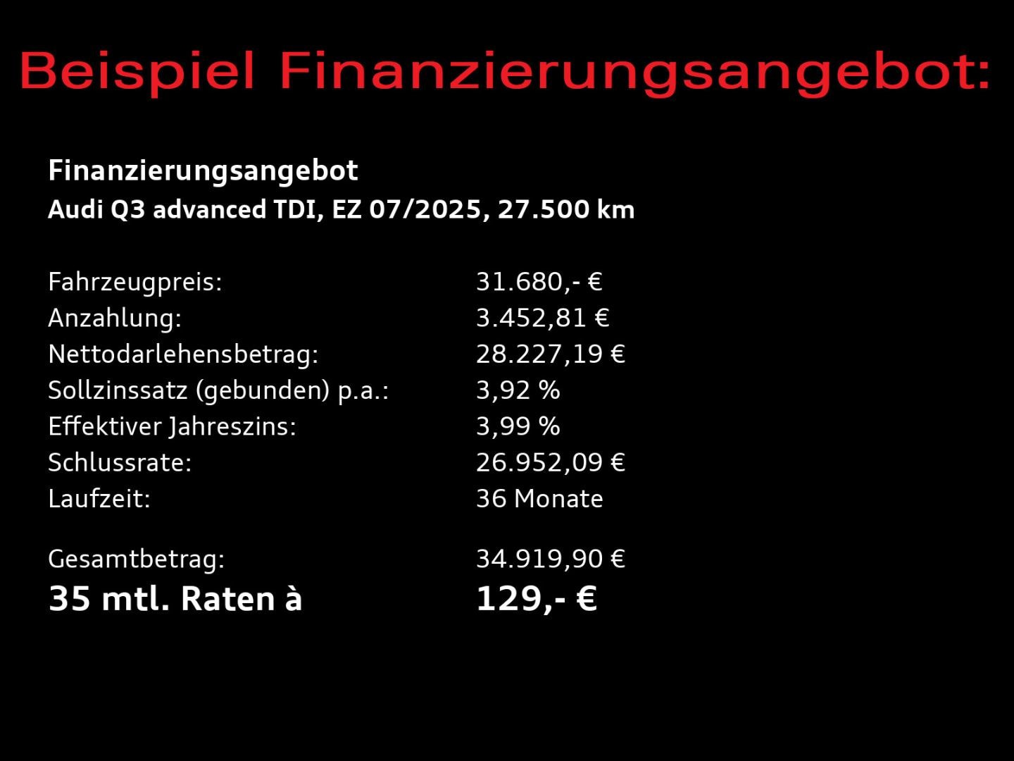 Bild über Audi Q3 advanced 35 TDI S tronic - für weitere Informationen kontaktieren Sie den Audi Partner