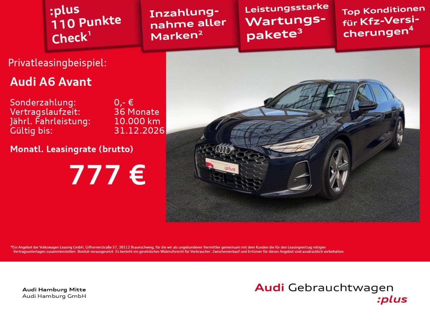 Bild über Audi A6 Avant e-hybrid e-hybrid quattro 220 kW S tronic - für weitere Informationen kontaktieren Sie den Audi Partner