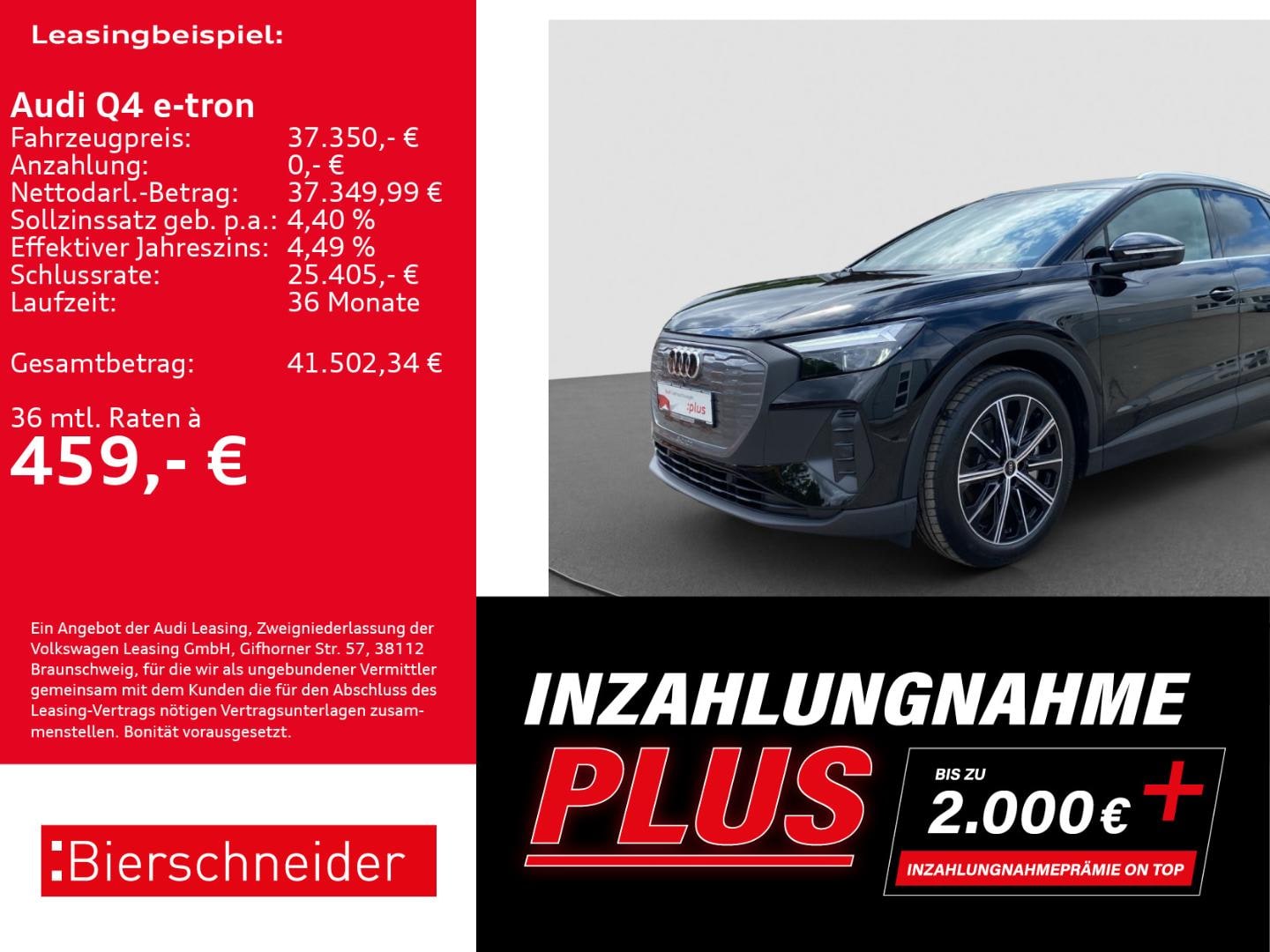 Bild über Audi Q4 e-tron 40 e-tron - für weitere Informationen kontaktieren Sie den Audi Partner