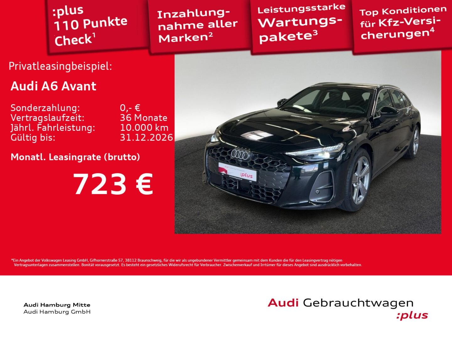 Bild über Audi A6 Avant e-hybrid e-hybrid quattro 220 kW S tronic - für weitere Informationen kontaktieren Sie den Audi Partner