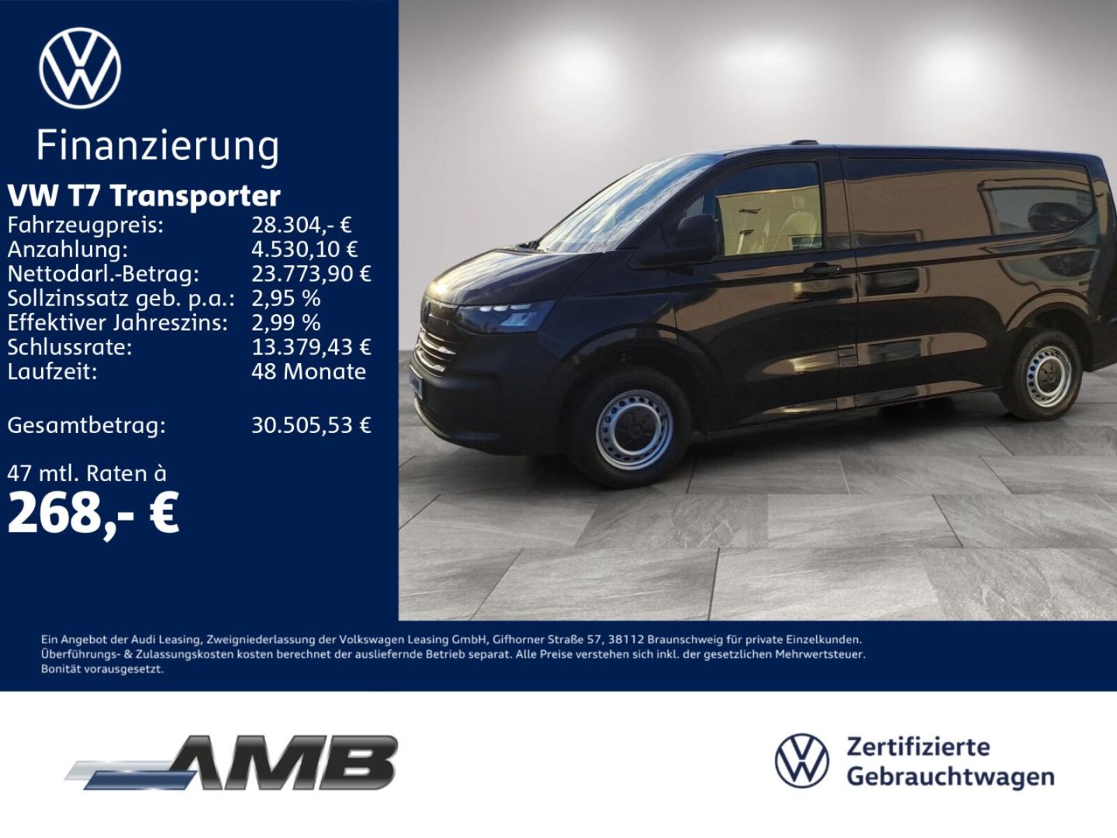 Volkswagen Transporter Kasten kurzer Radstand