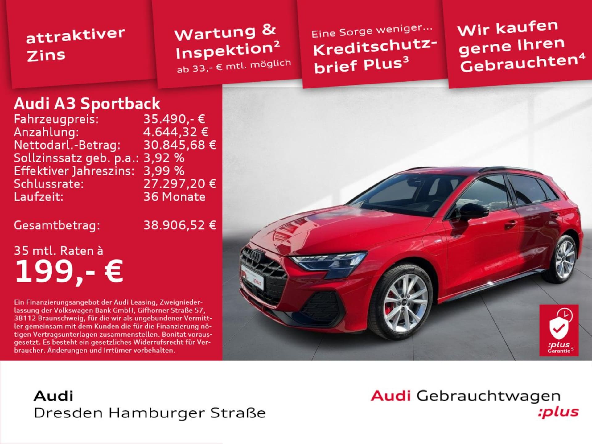 Audi A3 Sportback TFSI e S line
