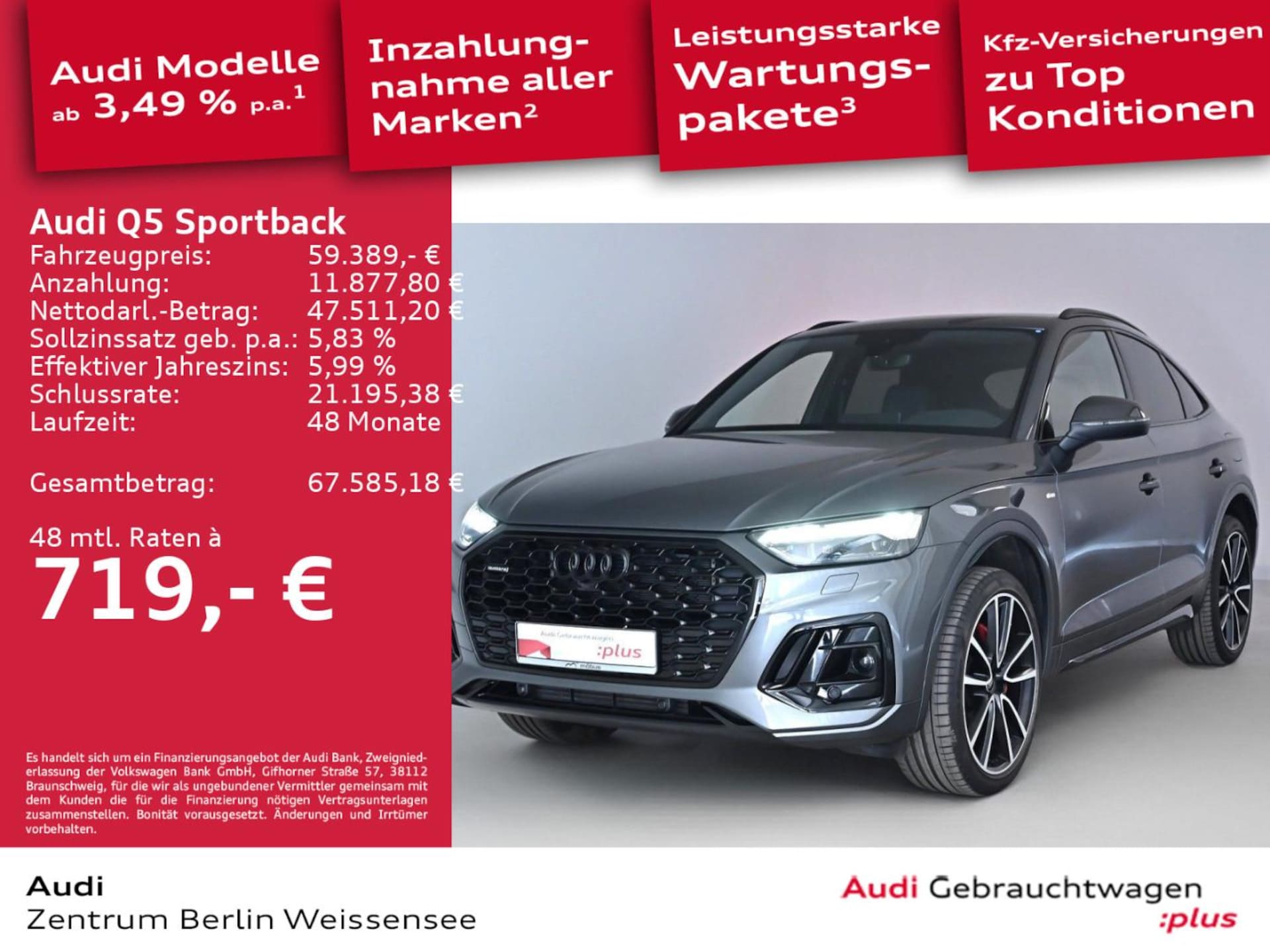 Audi Q5 Sportback TFSI e S line