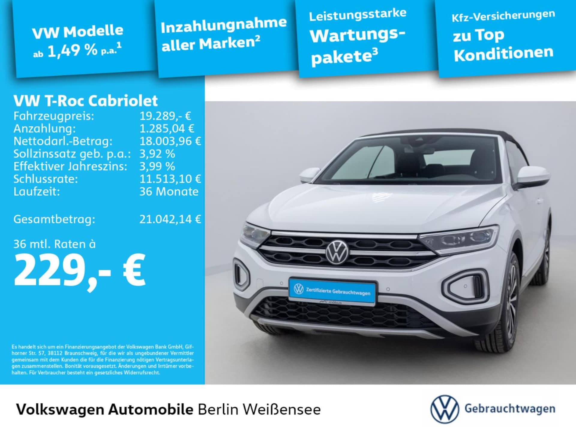 Volkswagen T-Roc Cabriolet Style