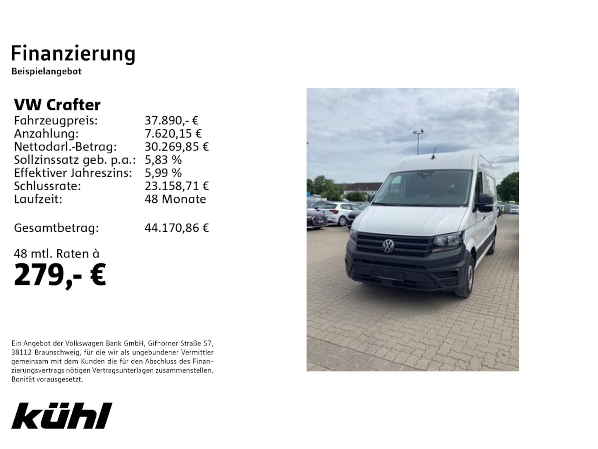 Volkswagen Crafter Kasten mittlerer Radstand