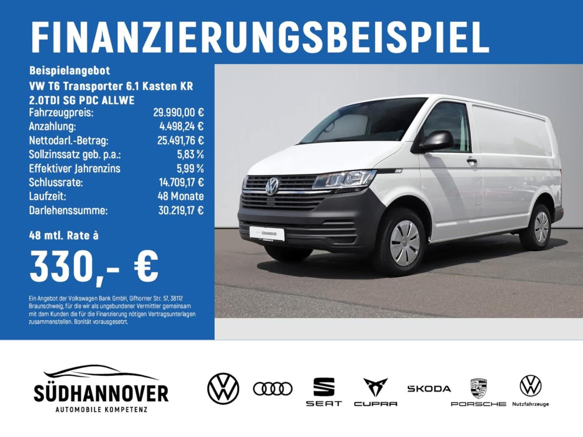 Volkswagen T6.1 Transporter Kasten kurzer Radstand